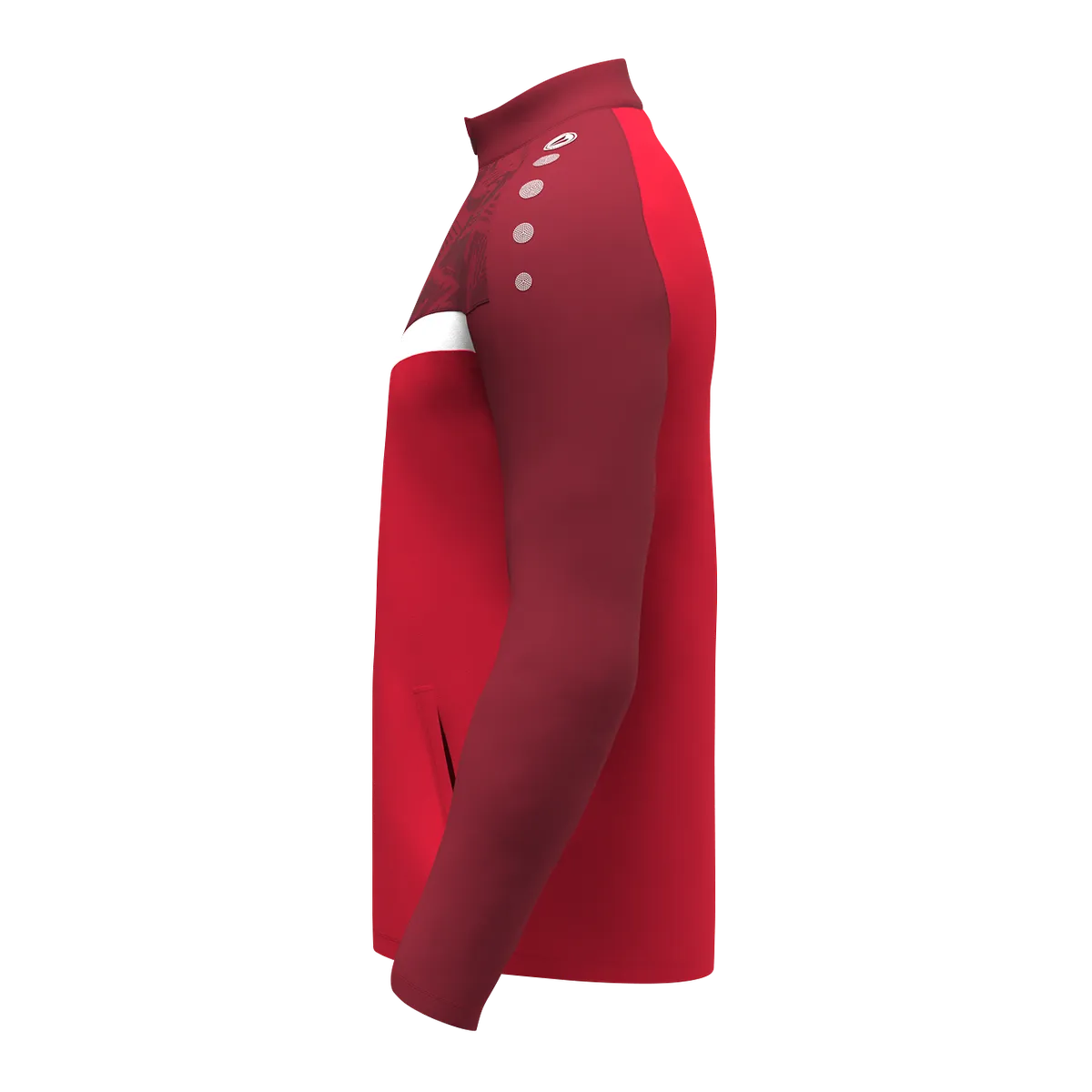JAKO Polyesterjacke Iconic Unisex rot/weinrot Seite
