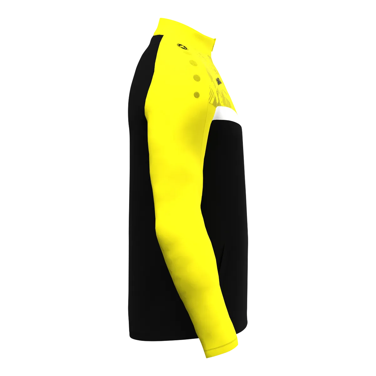 JAKO Polyesterjacke Iconic Kinder schwarz/soft yellow Seite