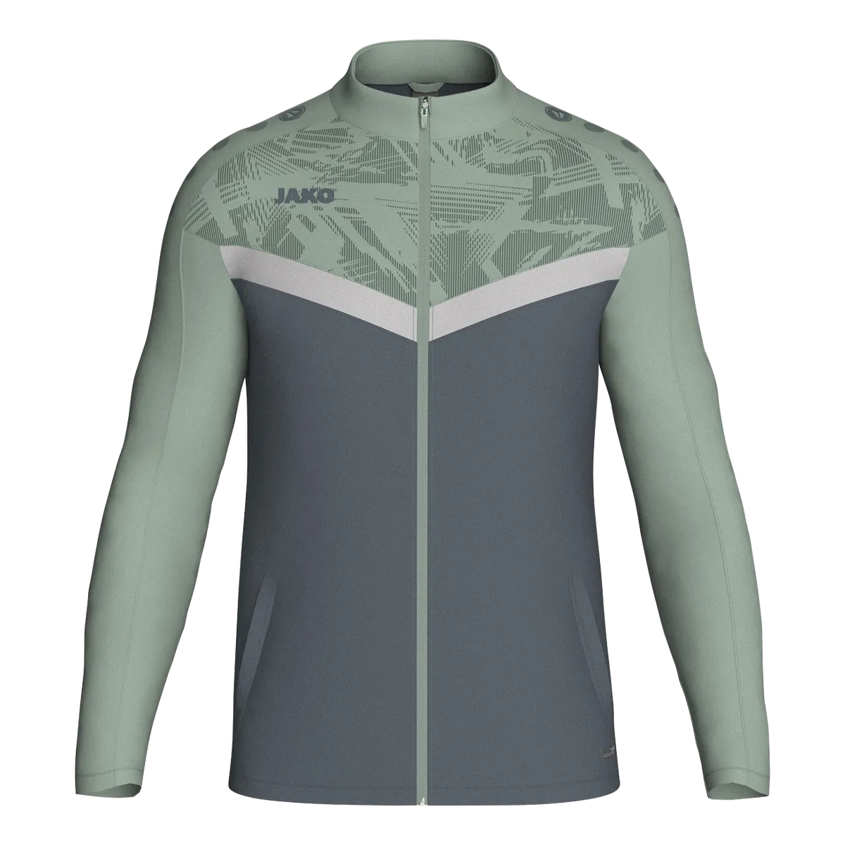 JAKO Polyesterjacke Iconic Unisex anthra light/mintgrün/soft grey Front