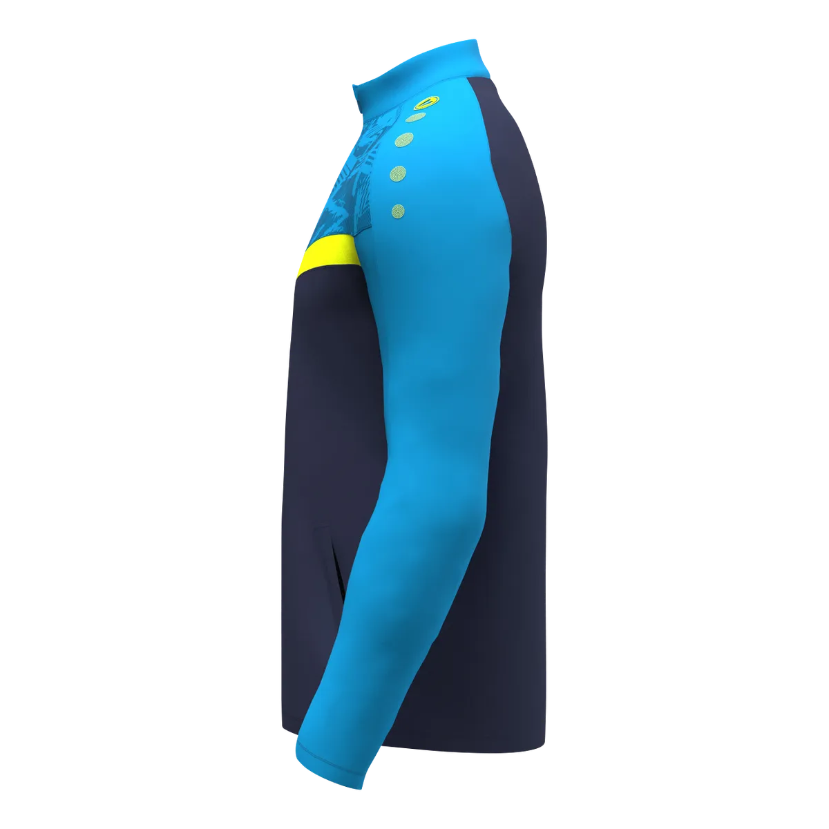 JAKO Polyesterjacke Iconic Kinder marine/JAKO blau/neongelb Seite