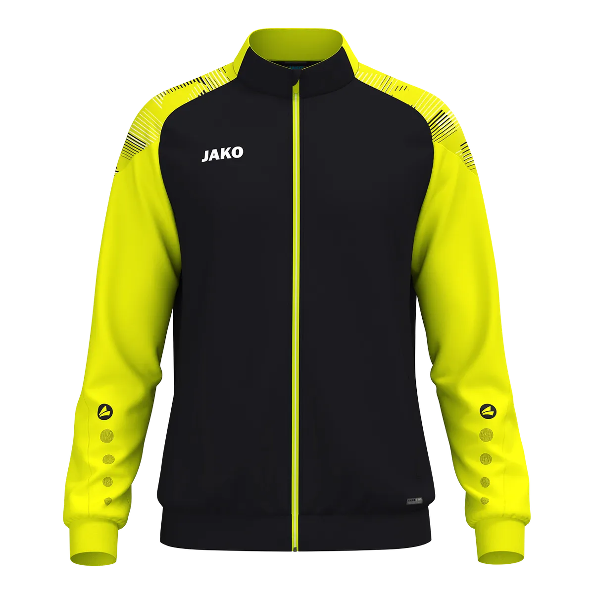 JAKO Polyesterjacke Sonic Unisex schwarz/neongelb Front