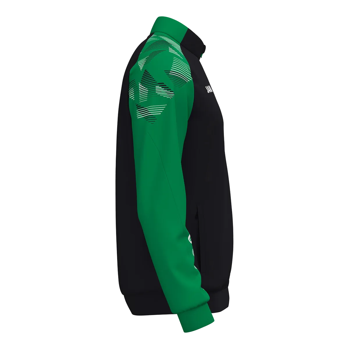 JAKO Polyesterjacke Sonic Kinder schwarz/grün Seite
