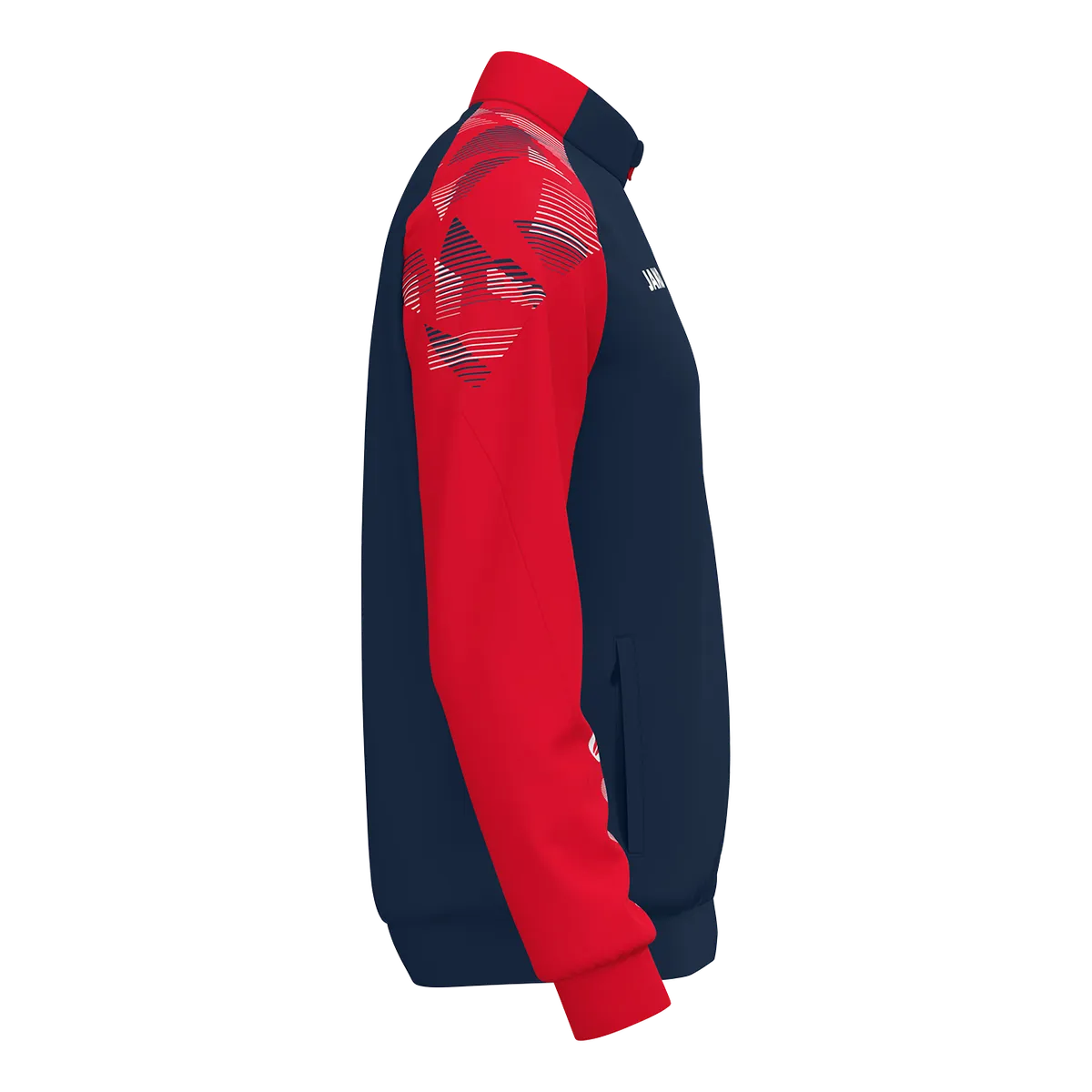 JAKO Polyesterjacke Sonic Kinder marine/rot Seite