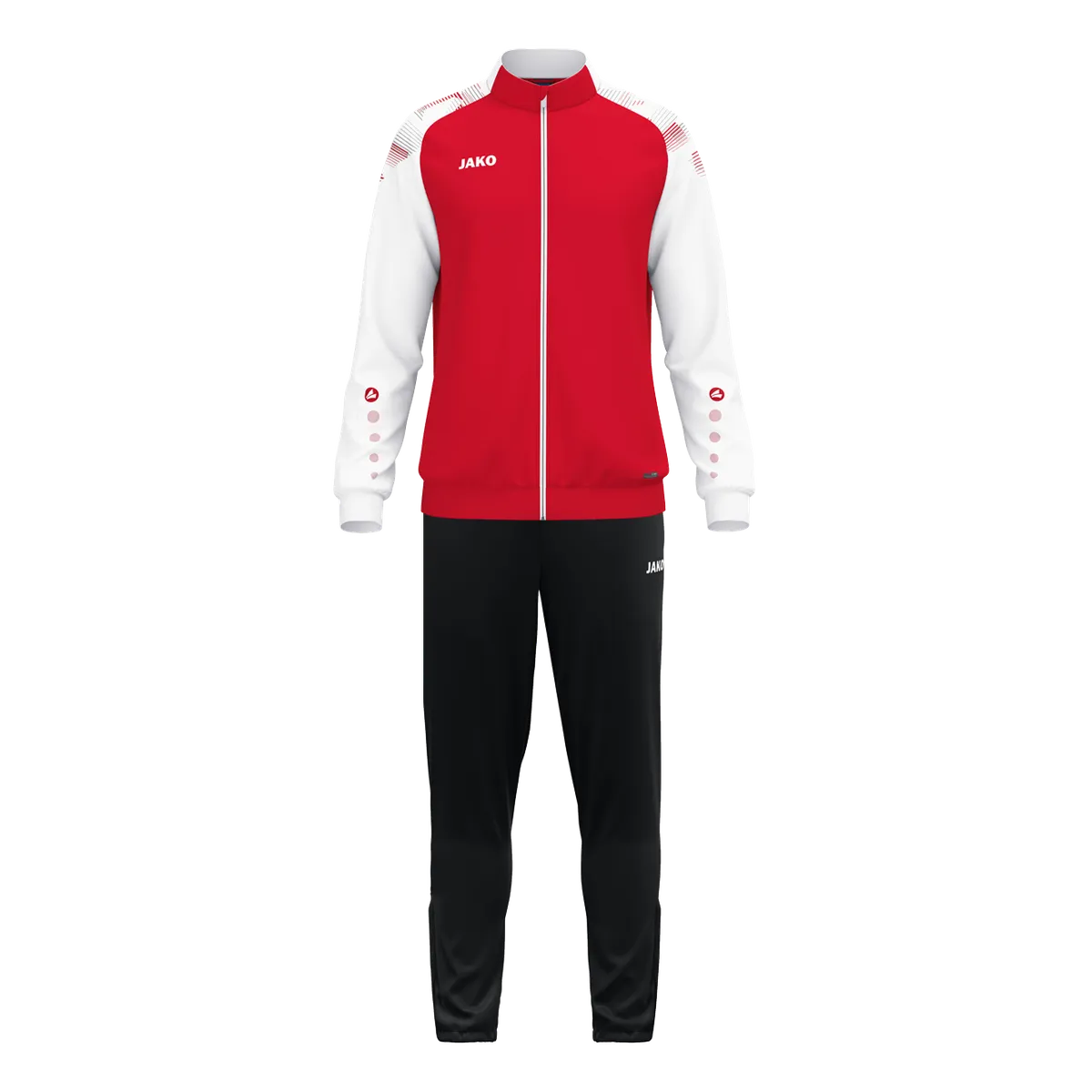 JAKO Trainingsanzug Sonic Kinder rot/weiß Front