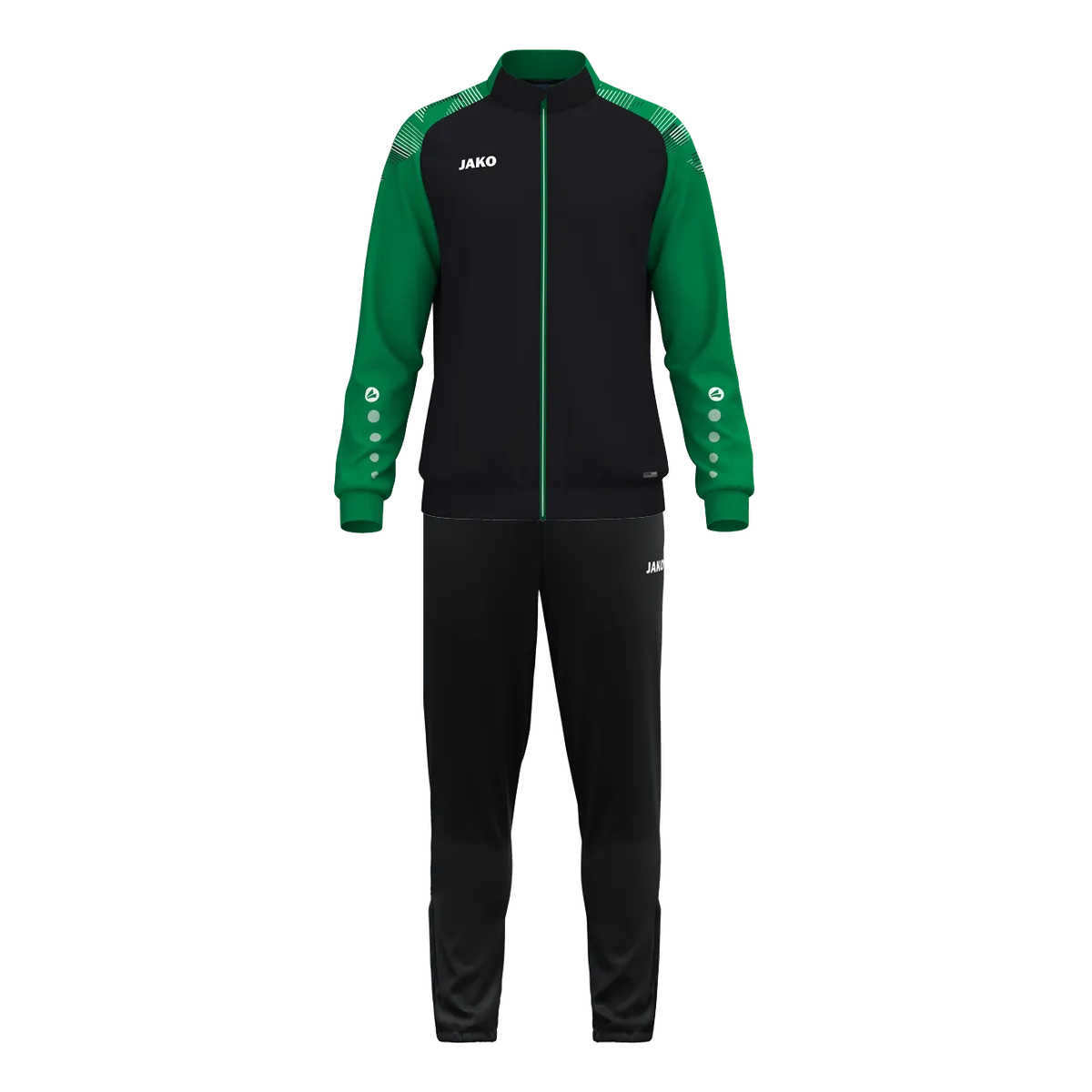 JAKO Trainingsanzug Sonic Unisex schwarz/grün Front
