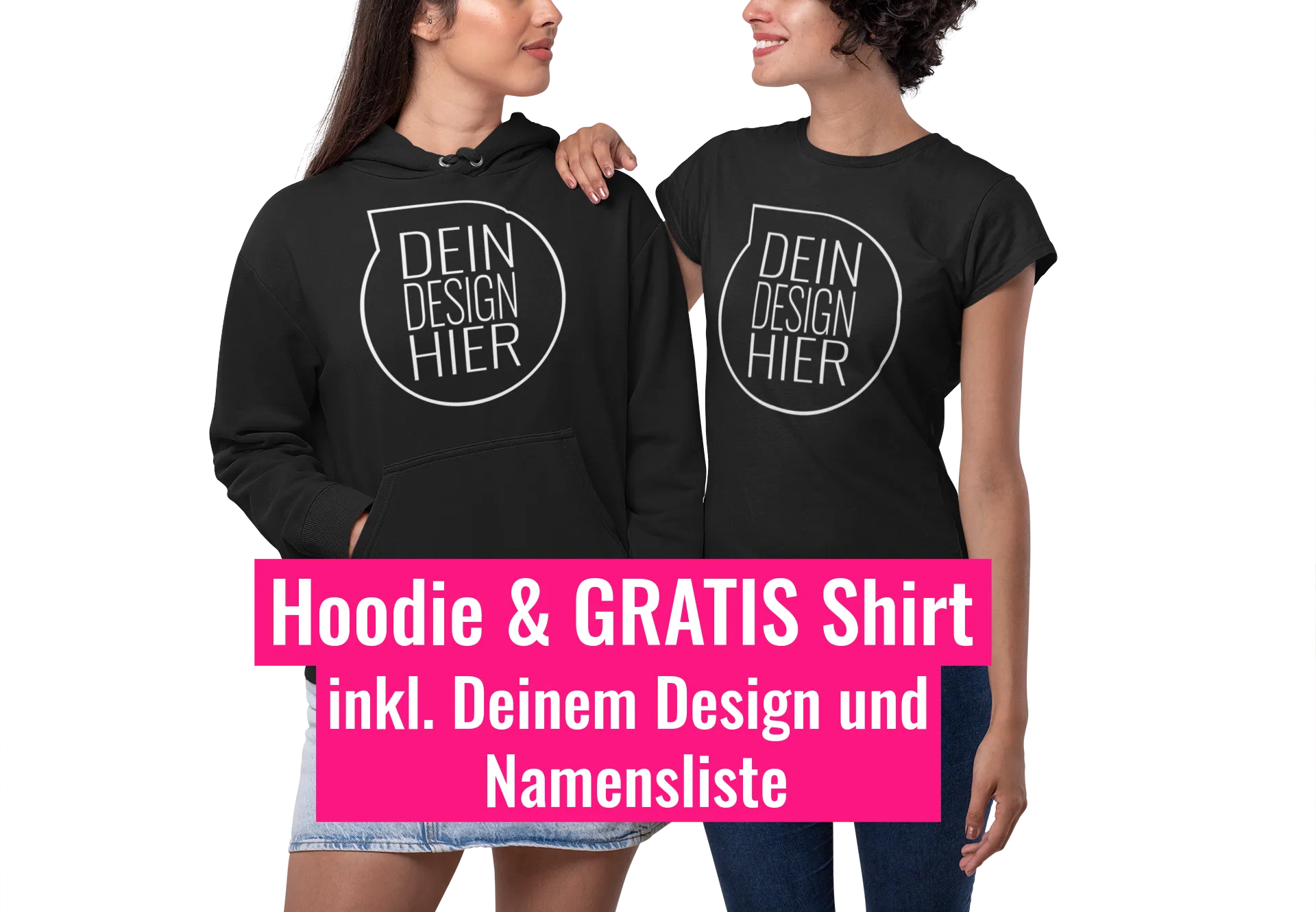 BIGTIME DEIN MOTTO | SET-Angebot | Hoodie & T-Shirt Front