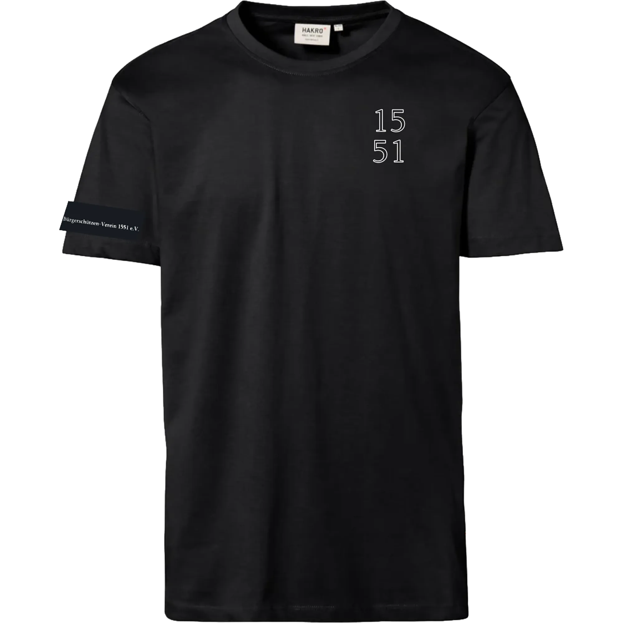 BIGTIME Bürgerschützen | T-Shirt Wappen 1551 schwarz Damen Front