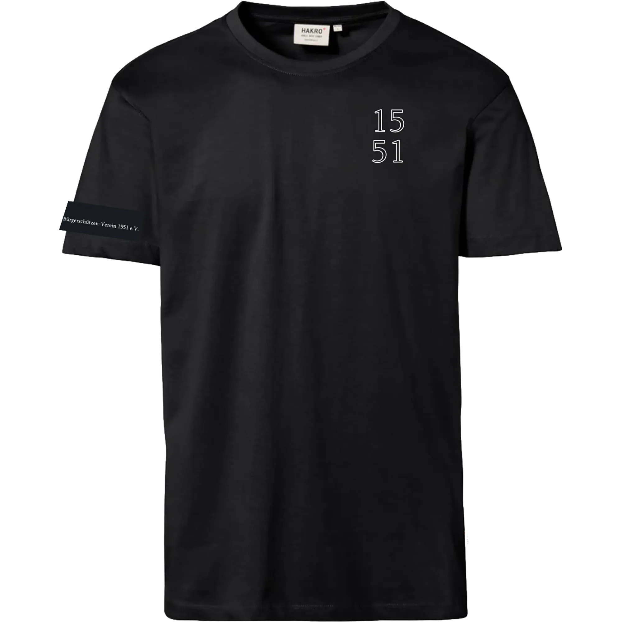 BIGTIME Bürgerschützen | T-Shirt Wappen 1551 schwarz Herren Front