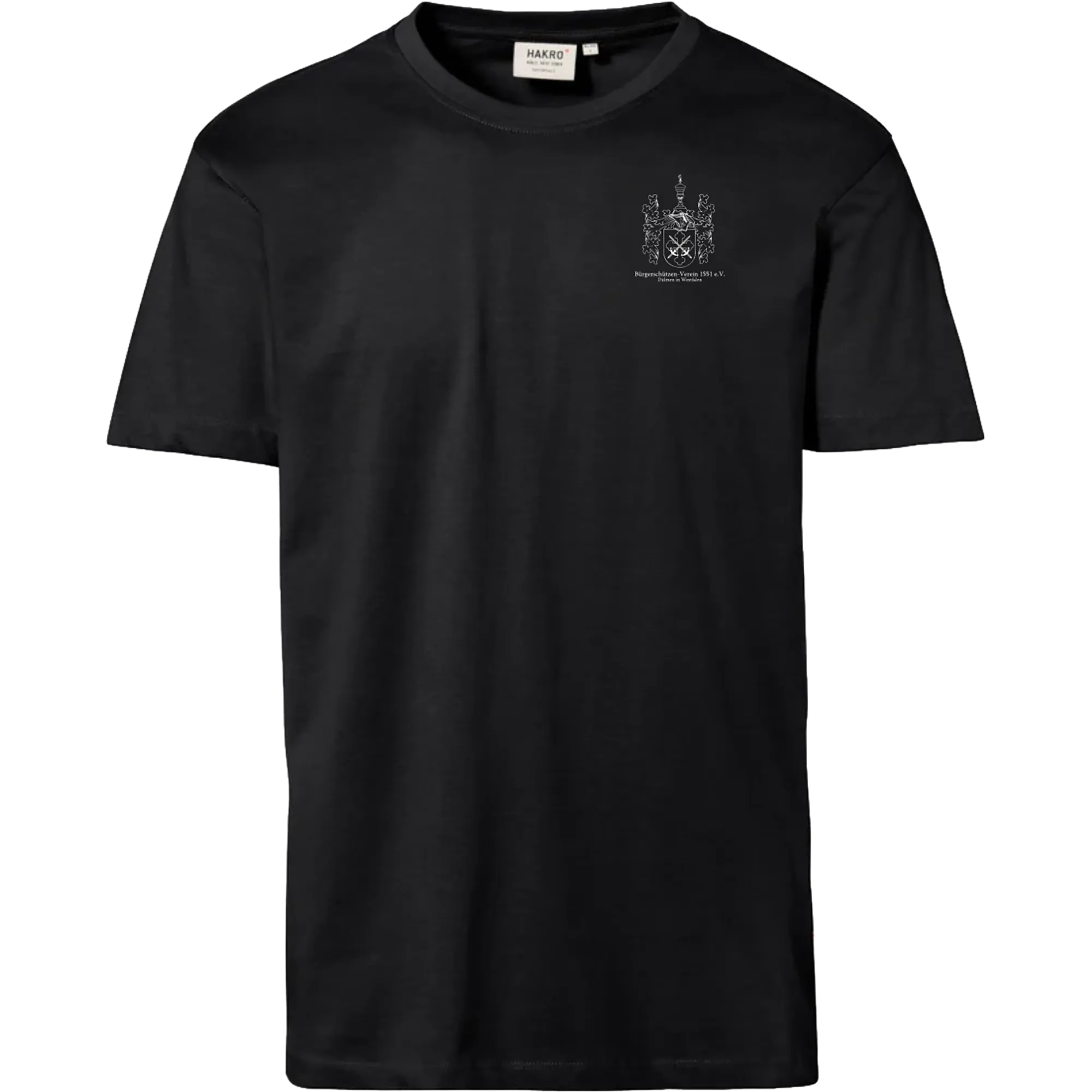 BIGTIME Bürgerschützen | T-Shirt Wappen weiss schwarz Herren Front