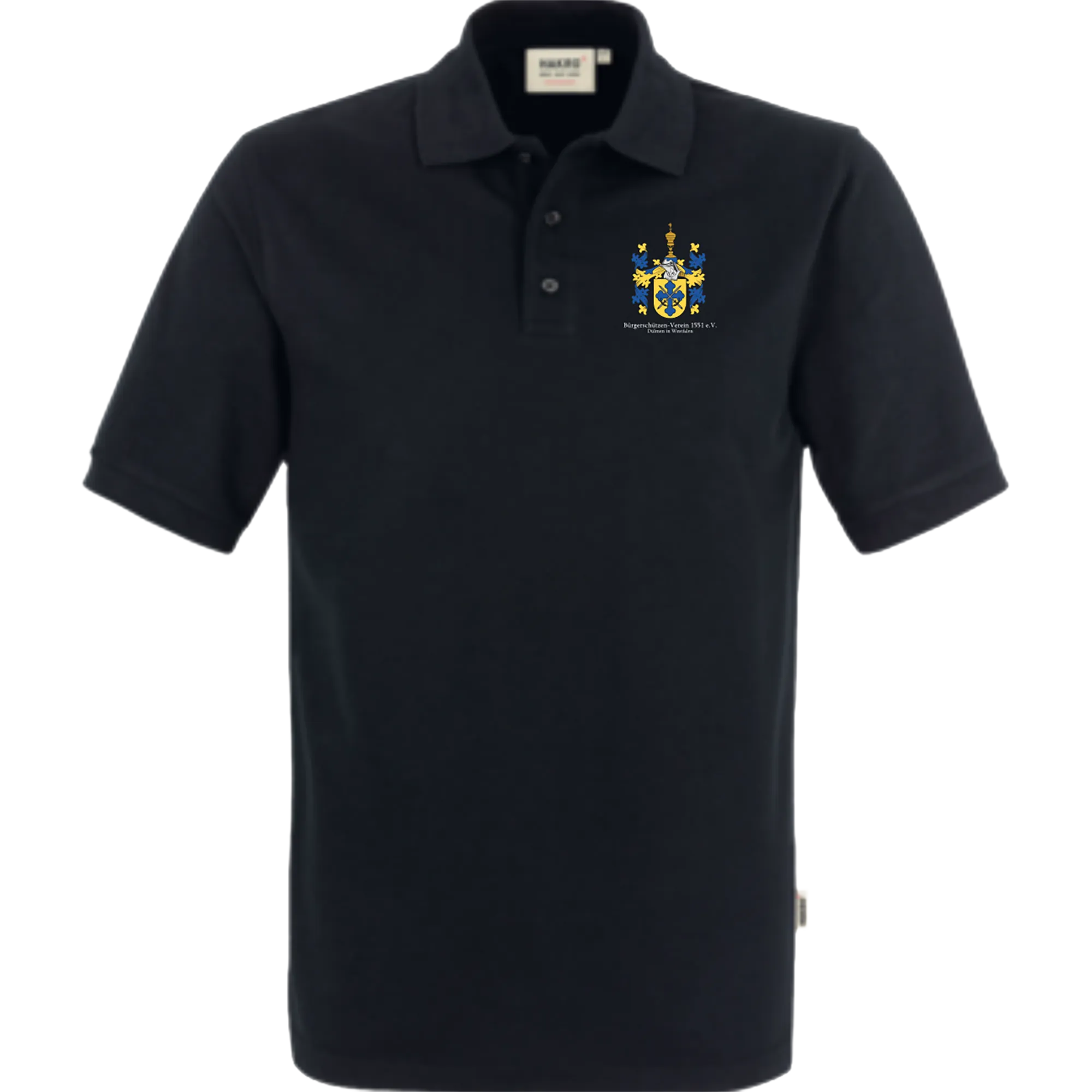 BIGTIME Bürgerschützen | Polo Wappen schwarz Damen Front