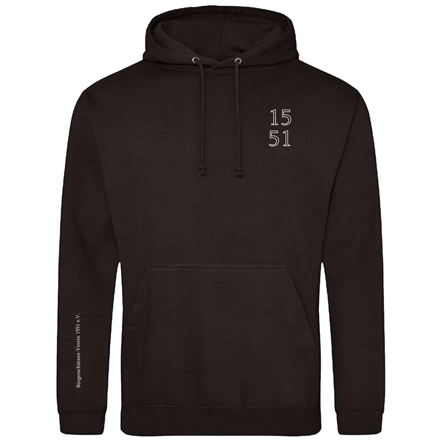 BIGTIME Bürgerschützen | Hoodie Wappen 1551 schwarz Damen Front