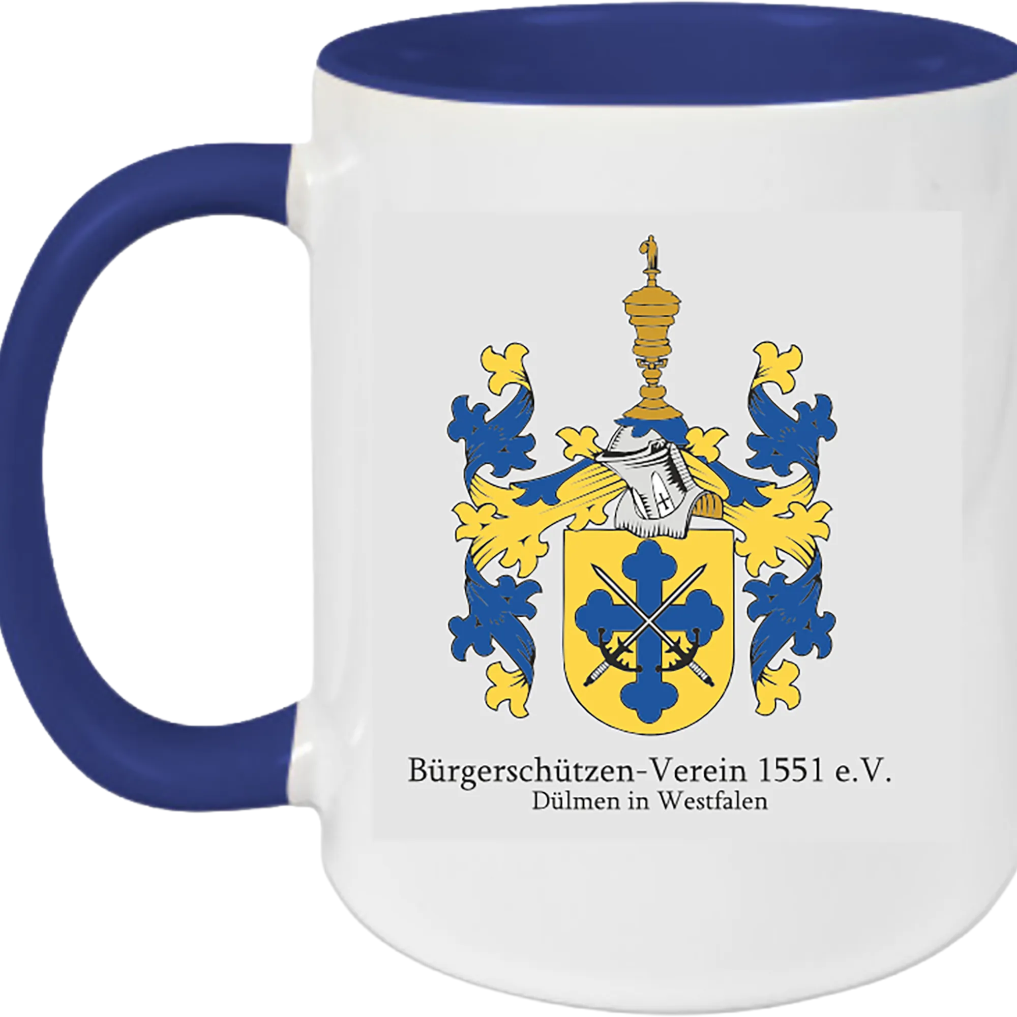 BIGTIME Bürgerschützen | Tasse Wappen 1551 blau Rücken