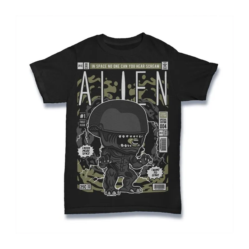 BIGTIME Comic Style Alien T-Shirt Unisex default Front