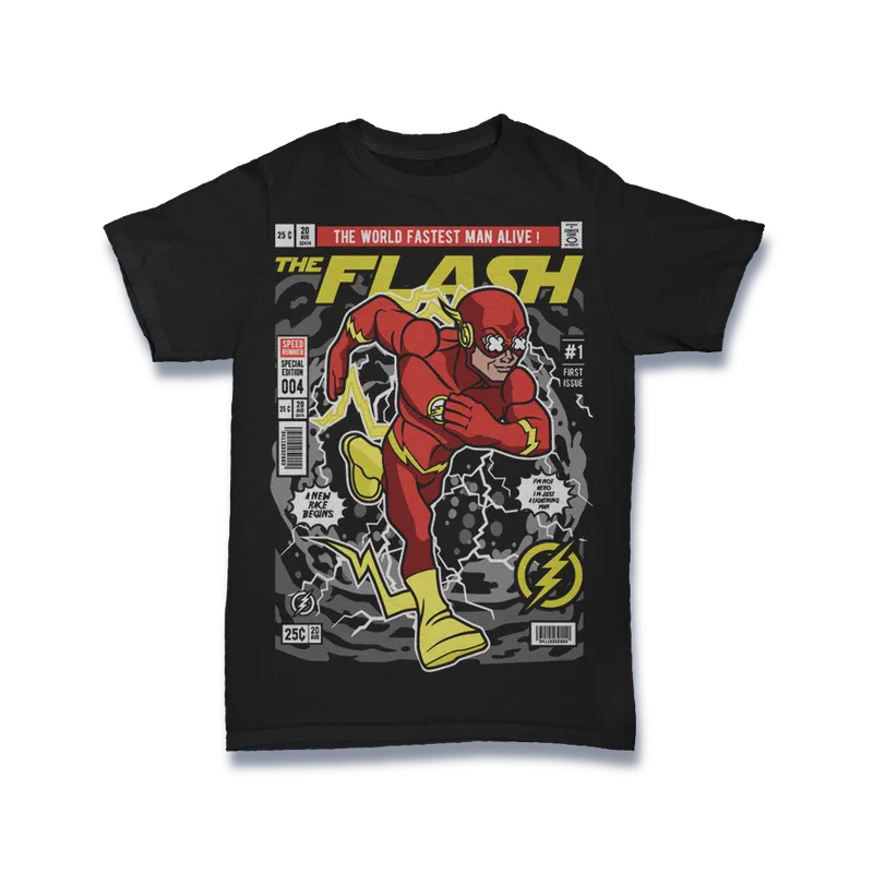BIGTIME Comic Style DC The Flash T-Shirt Unisex default Front
