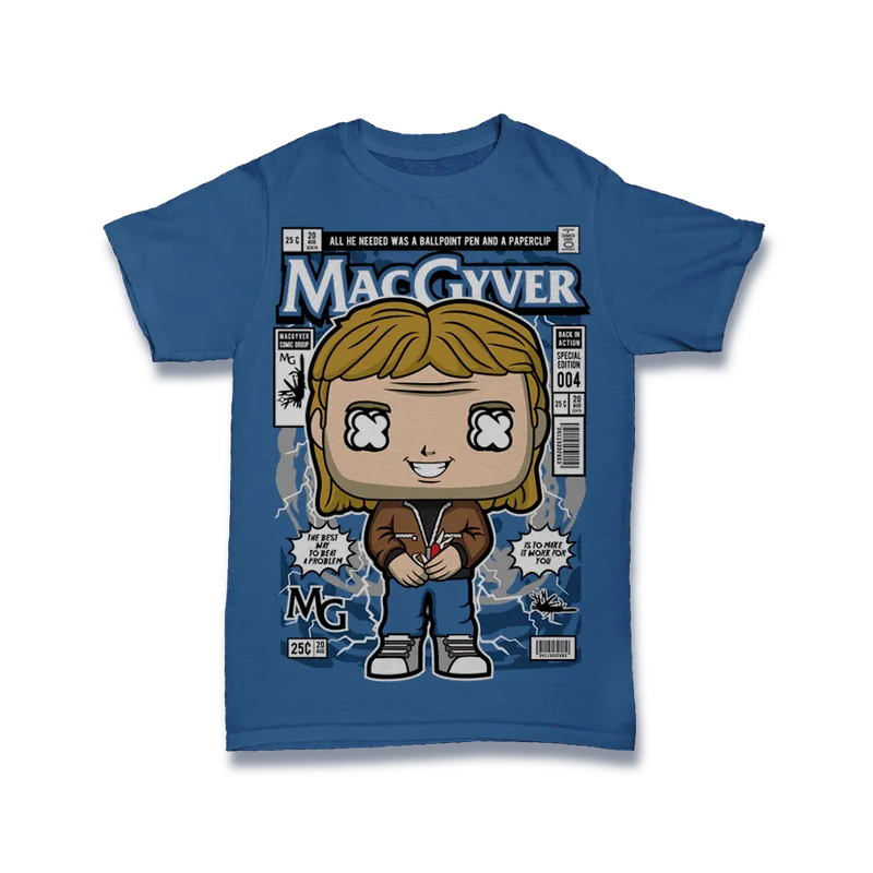 BIGTIME Comic Style Macgyver T-Shirt Unisex default Front #farbe_default
