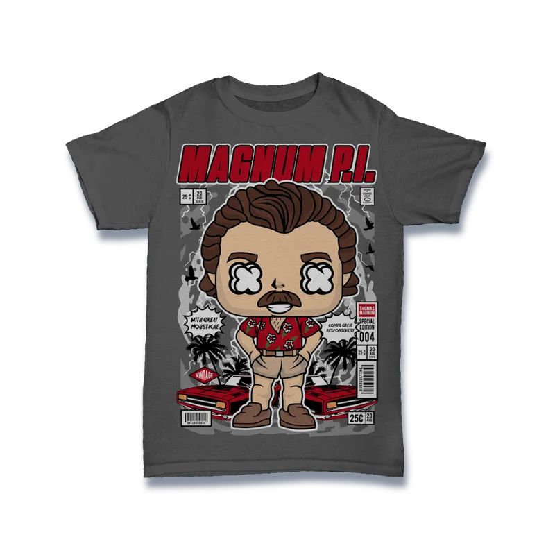 BIGTIME Comic Style Magnum PI T-Shirt Unisex default Front #farbe_default