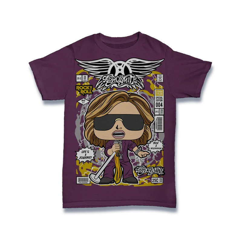 BIGTIME Comic Style Steven Tyler Aerosmith T-Shirt Unisex default Front #farbe_default