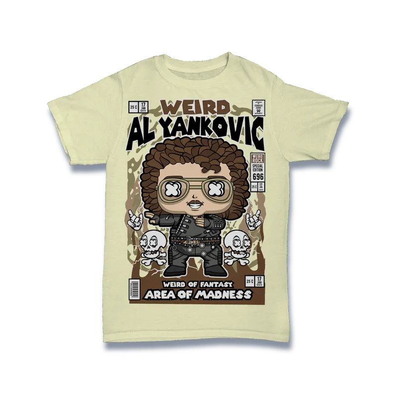 BIGTIME Comic Style Weird Al Yankovic T-Shirt Unisex rot Front #farbe_rot