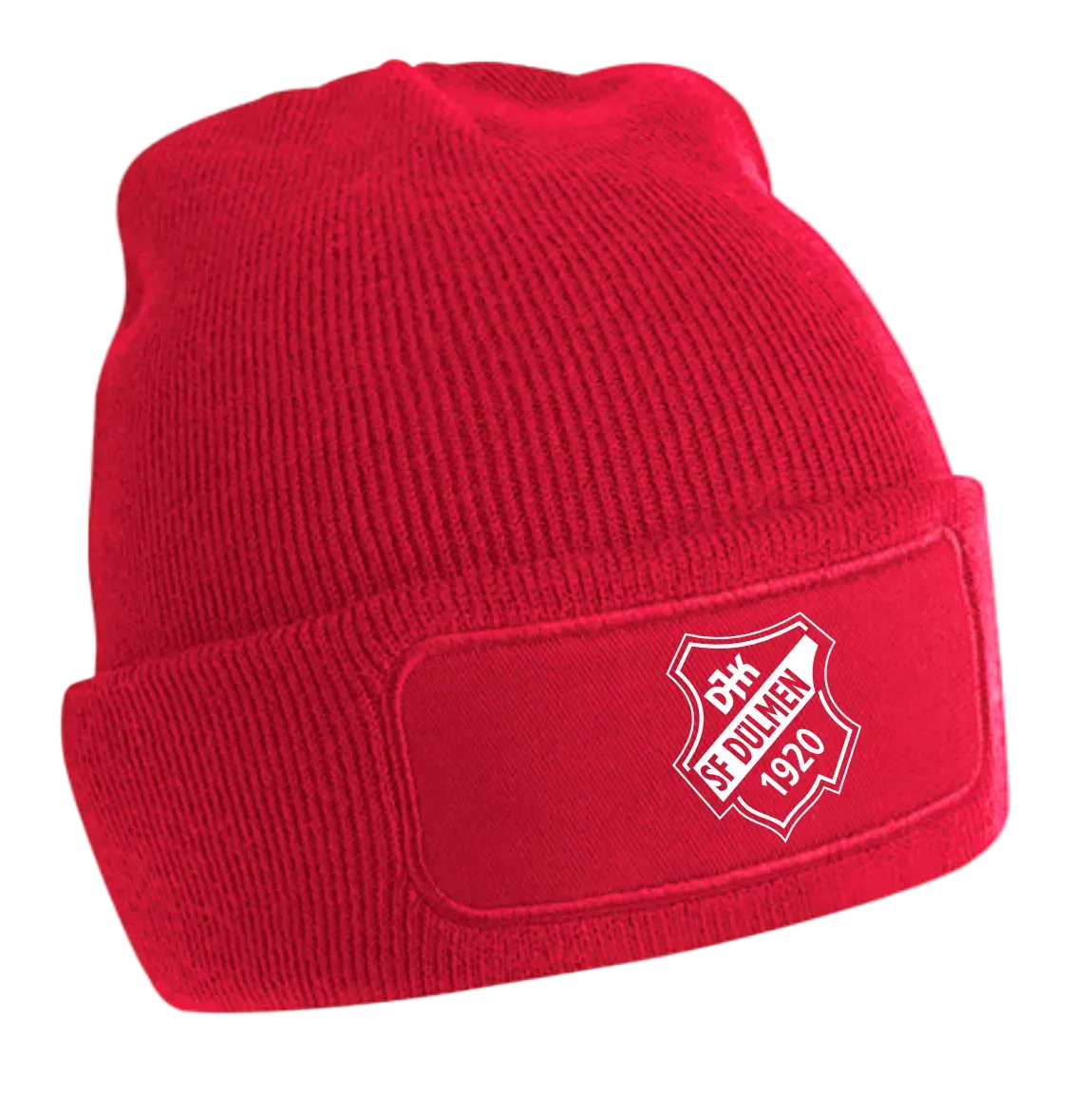 BIGTIME DJK SF Dülmen | Beanie Logo rot Front #farbe_rot