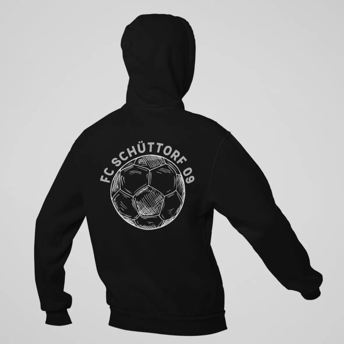 BIGTIME Hoodie - FC09 Fußball - Oversize Hoodie schwarz Front
