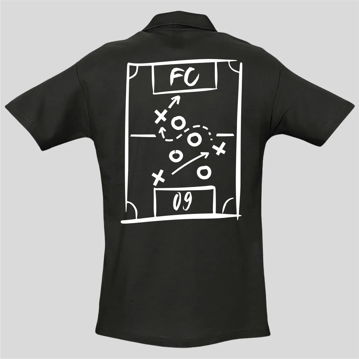 BIGTIME Poloshirt - FC09 Taktiktafel - Herren Front