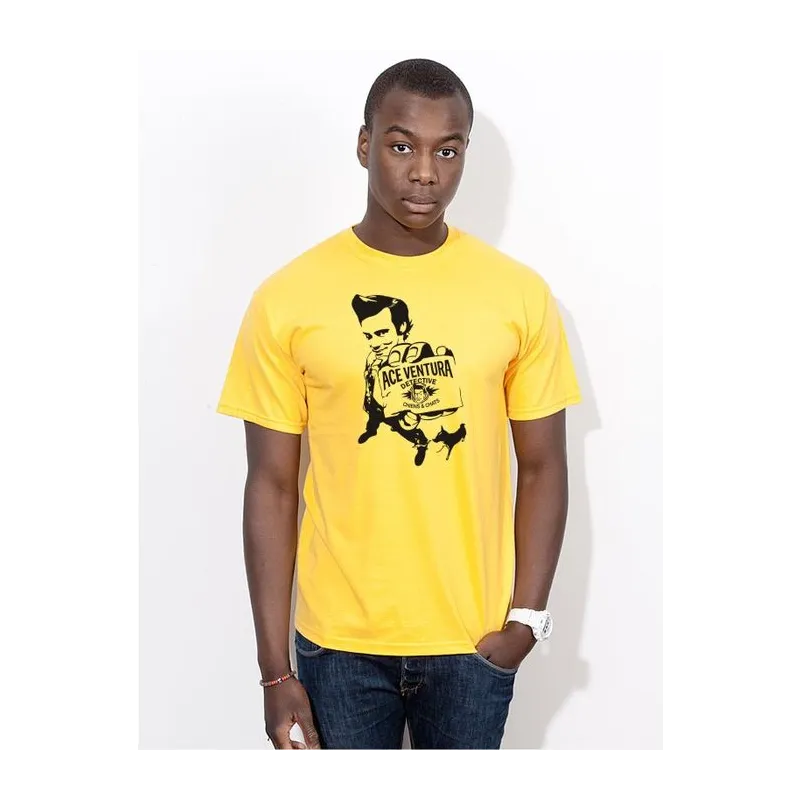 BIGTIME Filme & Serien Ace Ventura T-Shirt Unisex gelb Front
