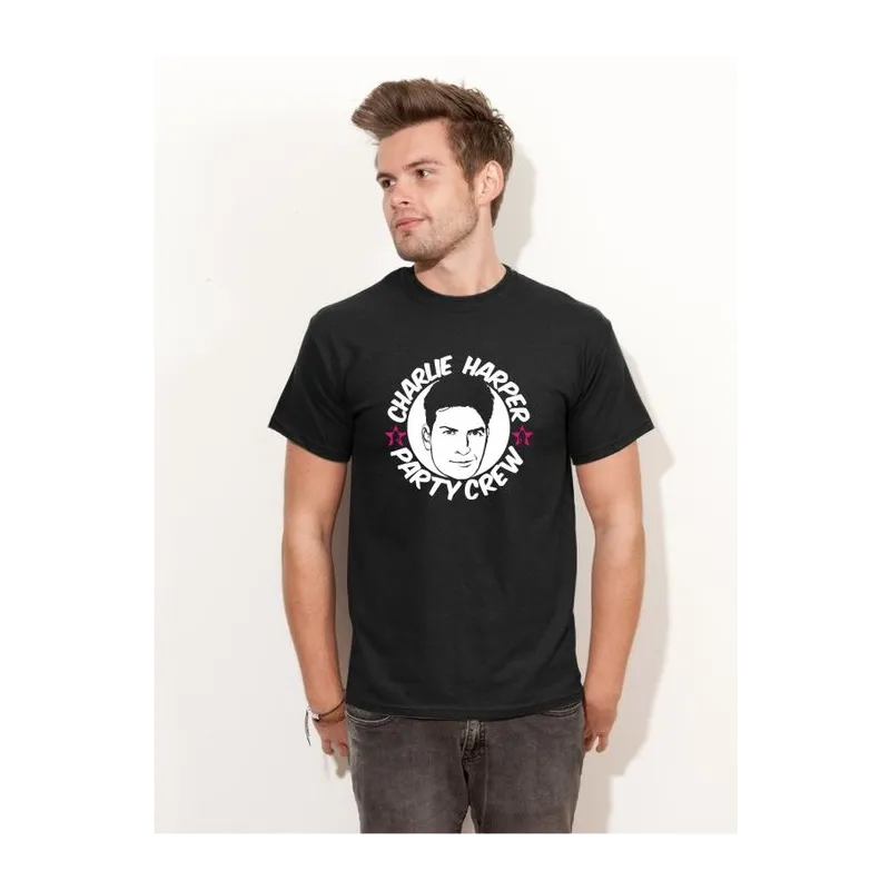 BIGTIME Filme & Serien Charlie Harper Design 2 T-Shirt Herren schwarz Front
