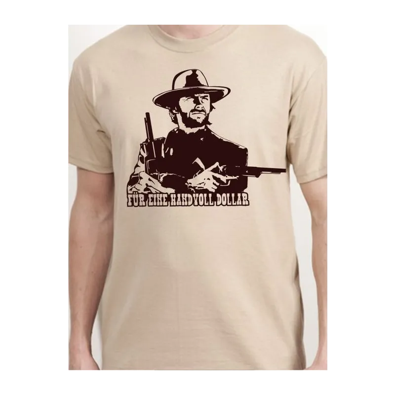 BIGTIME Filme & Serien Clint Eastwood Western Shirt beige T-Shirt Herren beige Front
