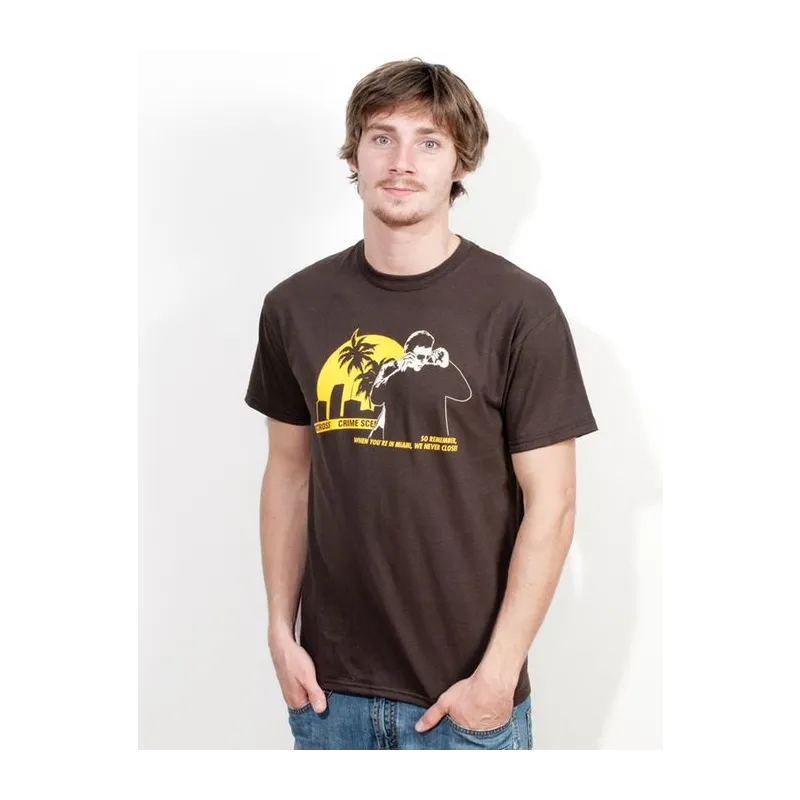 BIGTIME Filme & Serien CSI Miami Horatio Cane braun T-Shirt Herren braun Front