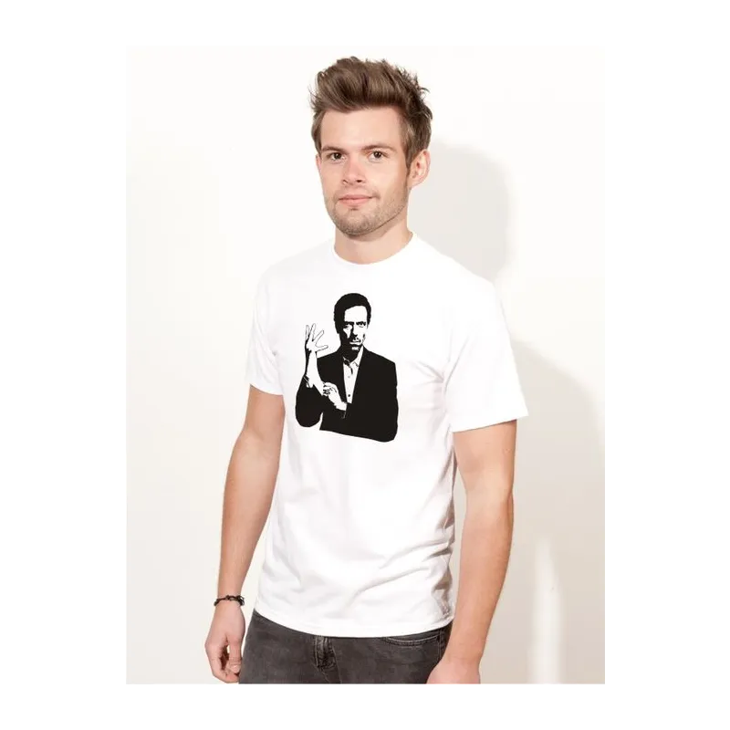 BIGTIME Filme & Serien Dr. House weiß T-Shirt Unisex weiss Front