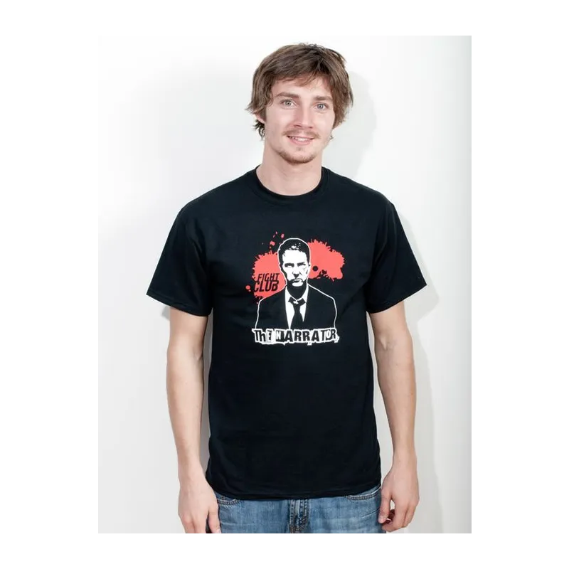 BIGTIME Filme & Serien Fight Club The Narrator Film Shirt T-Shirt Herren schwarz Front