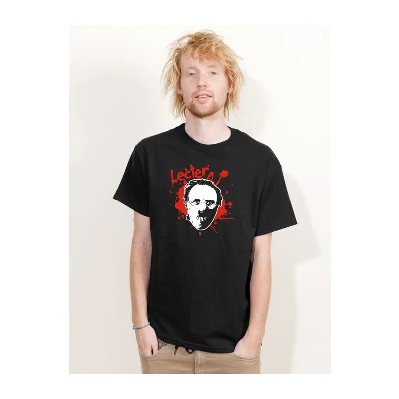 BIGTIME Filme & Serien Hannibal Lector schwarz T-Shirt Unisex schwarz Front #farbe_schwarz