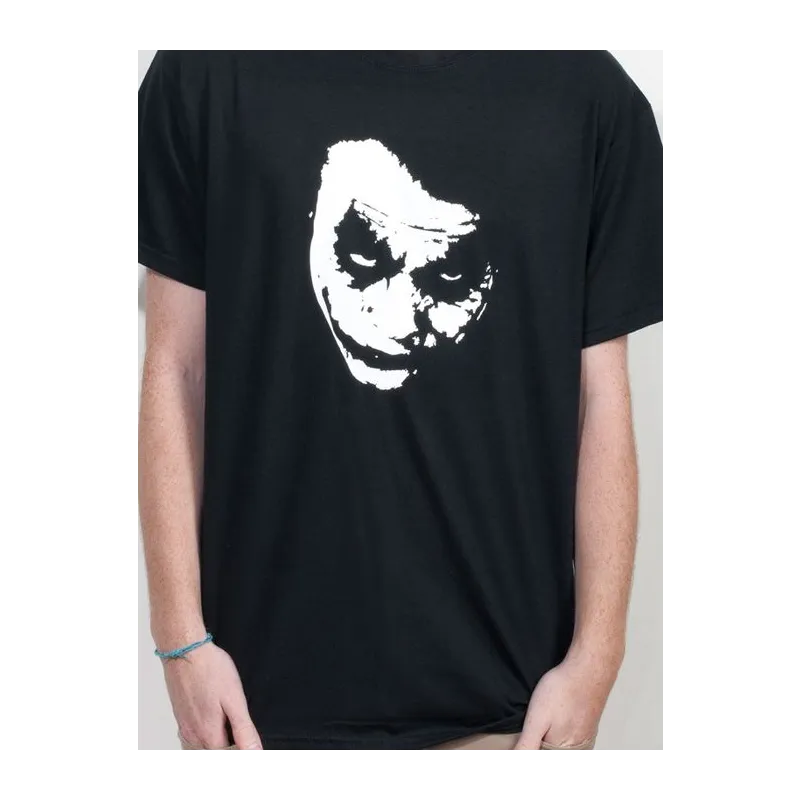 BIGTIME Filme & Serien Heath Ledger Joker Film Shirt schwarz Motiv 1 T-Shirt Herren schwarz Front