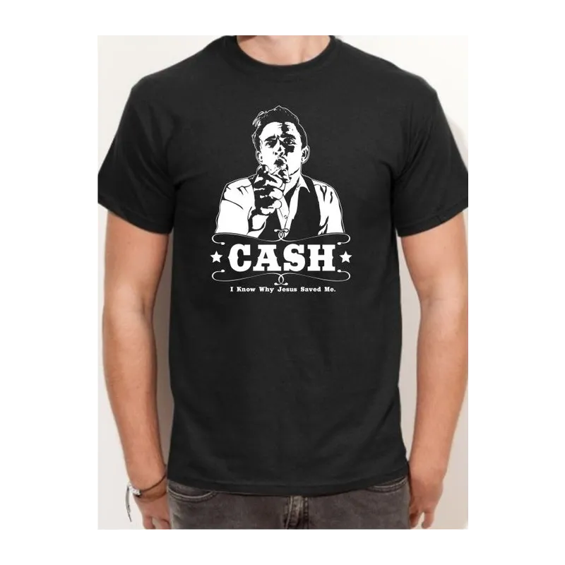 BIGTIME Filme & Serien Johnny Cash schwarz T-Shirt Unisex schwarz Front #farbe_schwarz