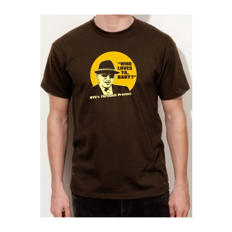 BIGTIME Filme & Serien Kojak braun T-Shirt Unisex braun Front #farbe_braun