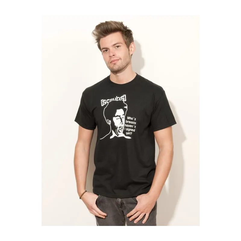 BIGTIME Filme & Serien Scrubs JD schwarz T-Shirt Unisex schwarz Front #farbe_schwarz