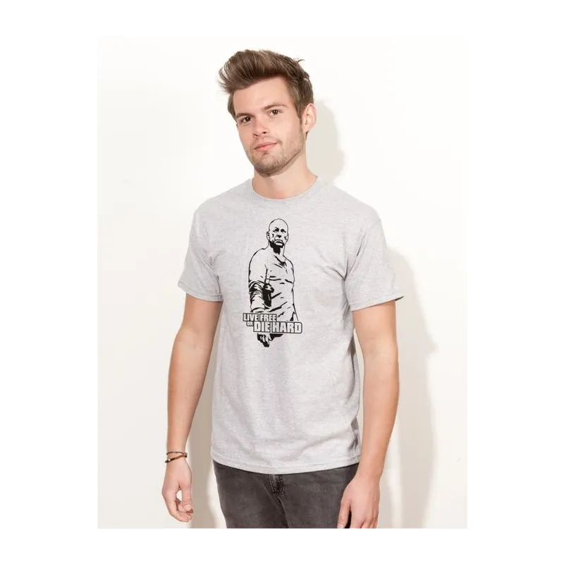 BIGTIME Filme & Serien Stirb Langsam Bruce Willis grau T-Shirt Unisex grau Front #farbe_grau