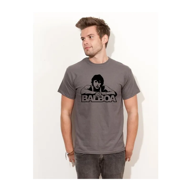 BIGTIME Filme & Serien T-Shirt Rocky Balboa Design 1 Herren charcoal solid Front