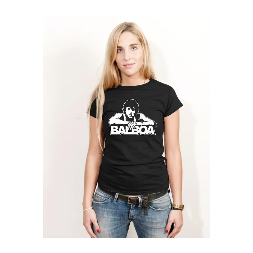 BIGTIME Filme & Serien T-Shirt Rocky Balboa Design 2 Damen schwarz Front