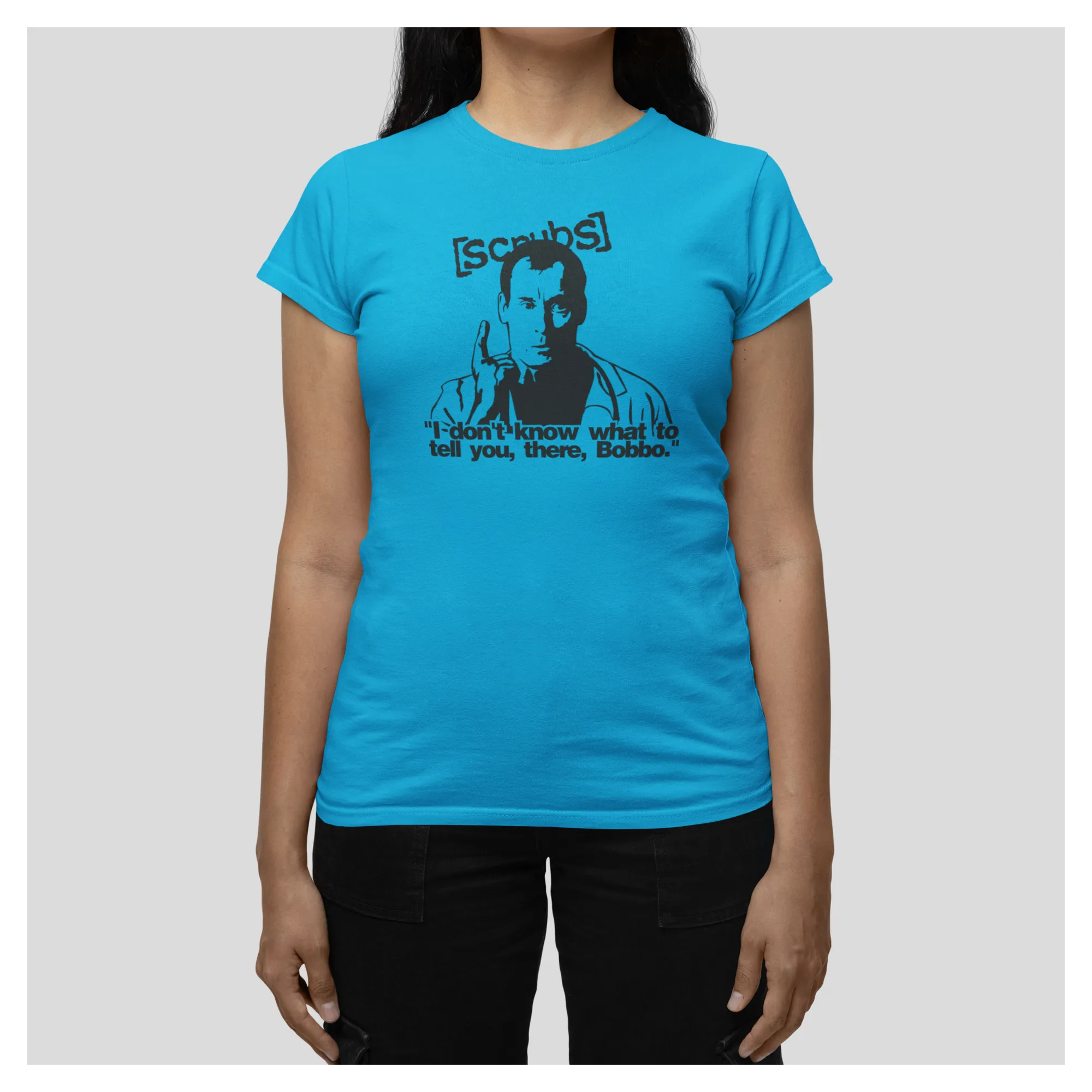 BIGTIME Filme & Serien T-Shirt Scrubs Dr. Cox Damen hellblau Front