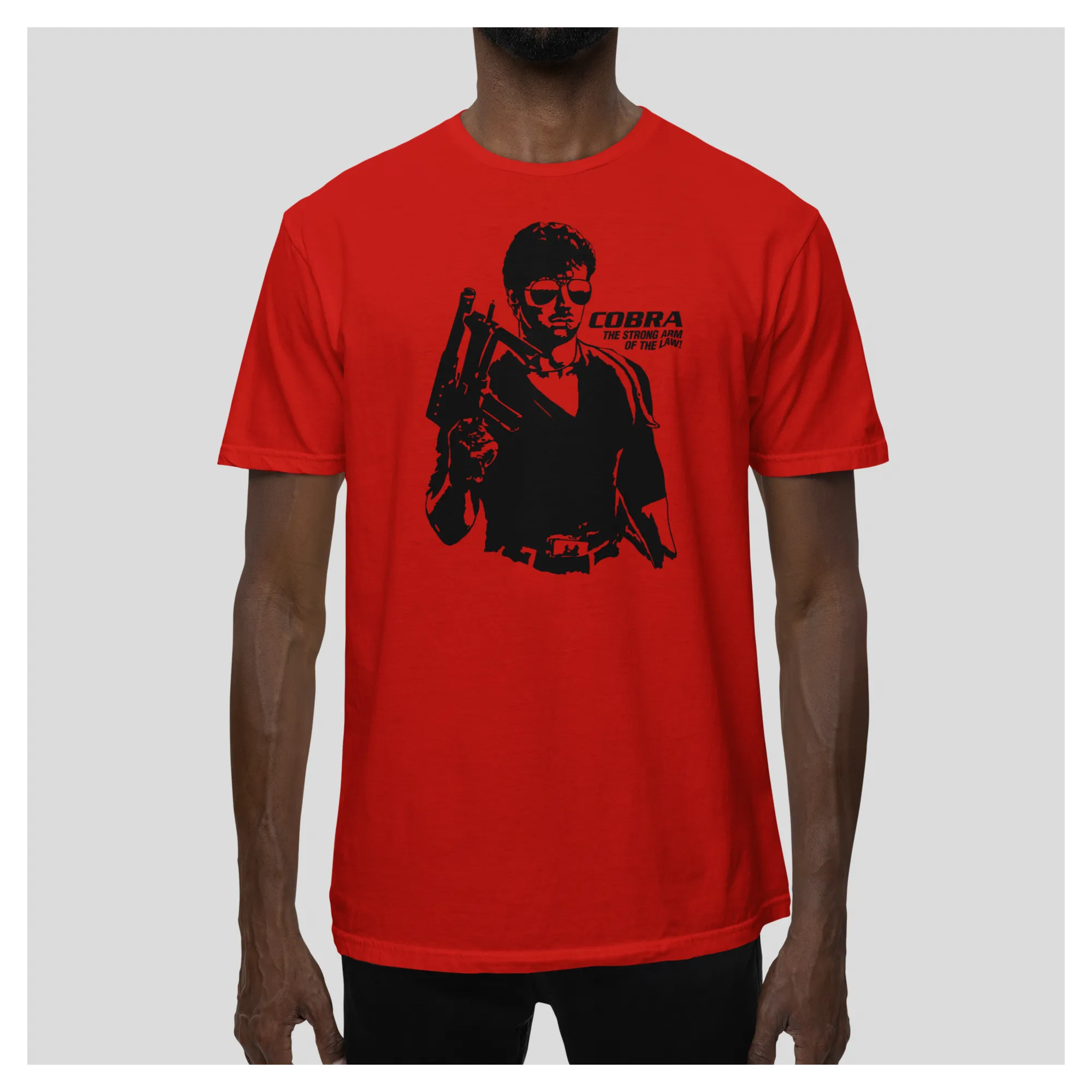 BIGTIME Filme & Serien T-Shirt Sylvester Stallone City Cobra Herren Rot Front