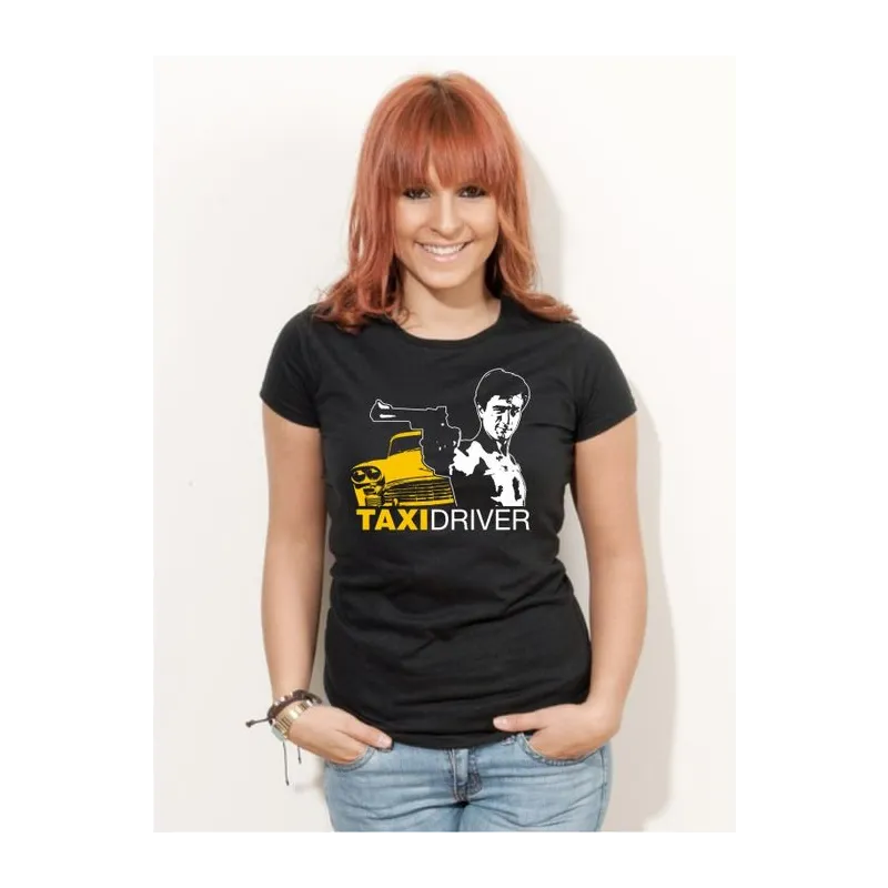 BIGTIME Filme & Serien Taxi Driver Robert de Niro schwarz T-Shirt Damen schwarz Front