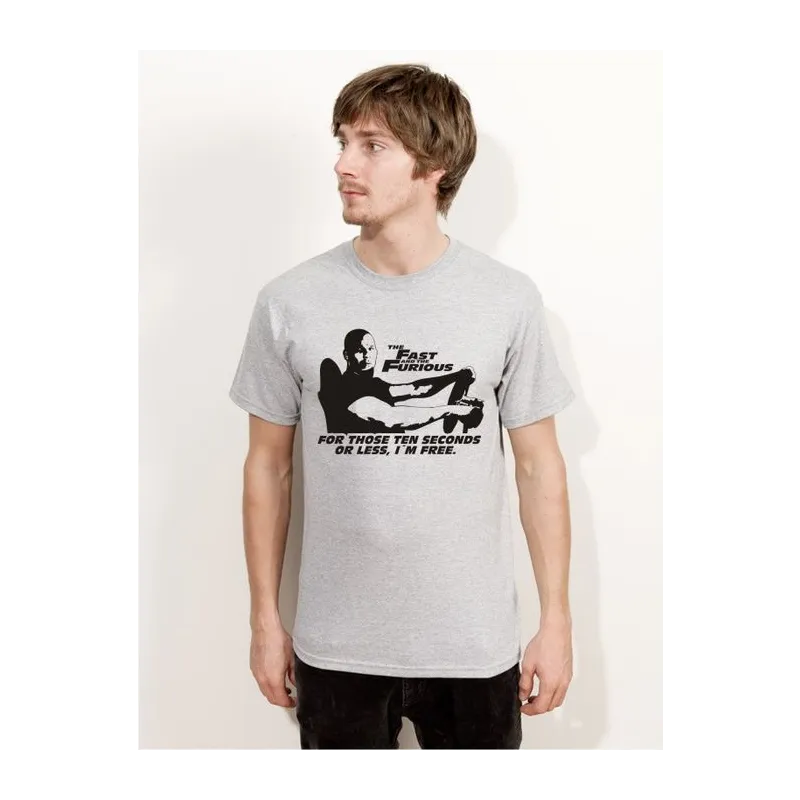BIGTIME Filme & Serien Vin Diesel The Fast & The Furious Film Shirt grau T-Shirt Herren grau Front