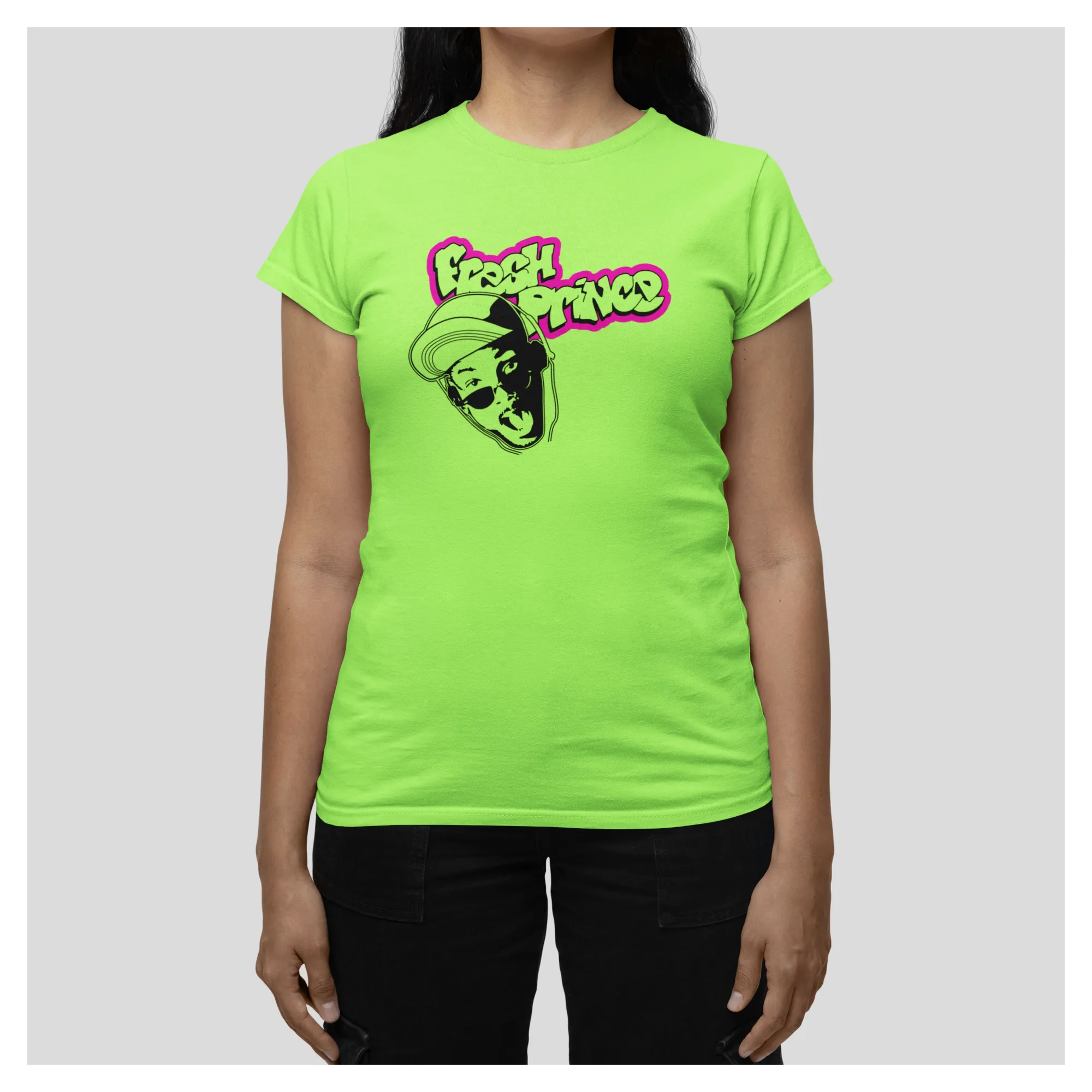 BIGTIME Filme & Serien Will Smith Fresh Prince Serien Shirt lime T-Shirt Damen hellgruen Front