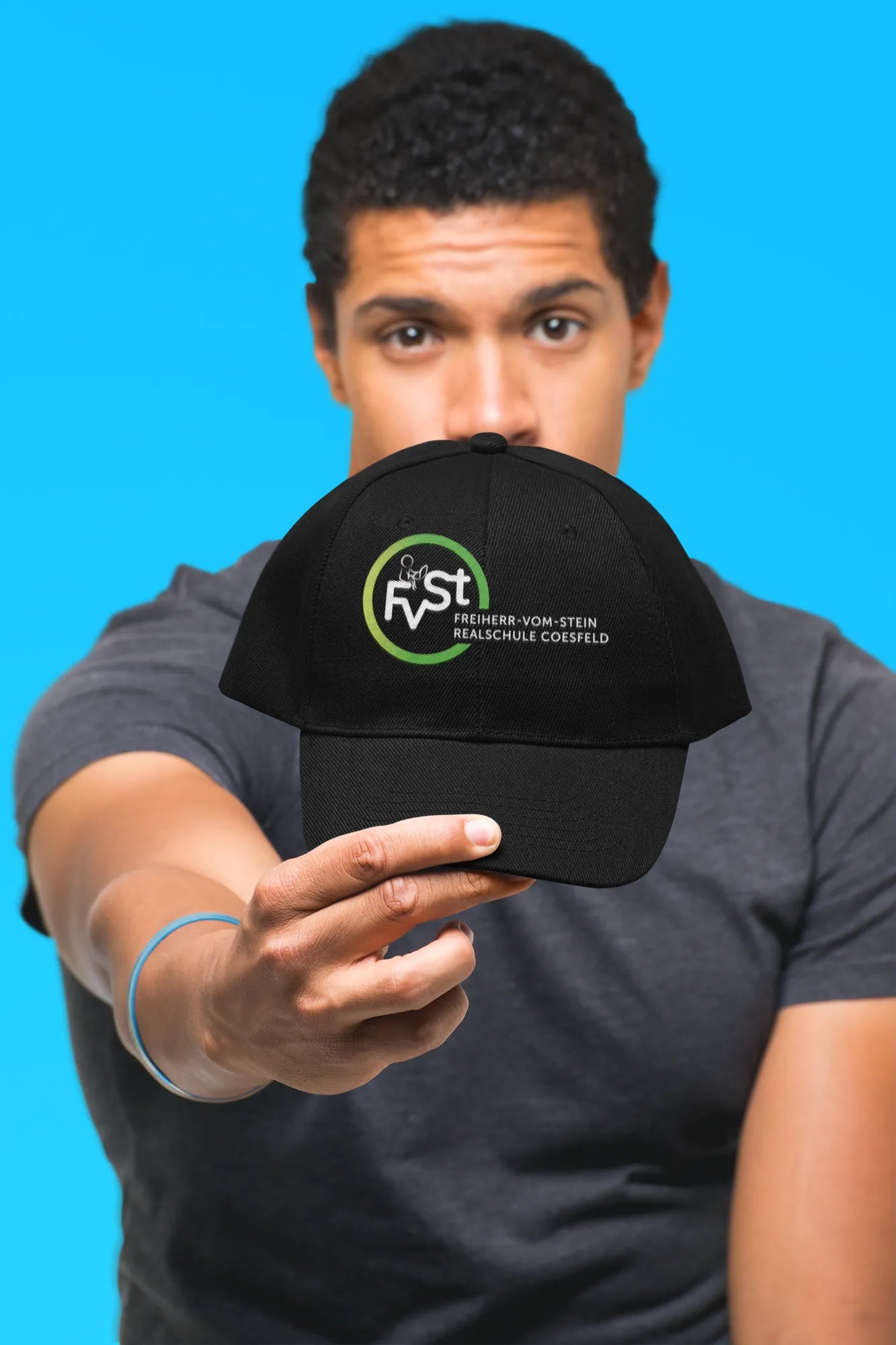 BIGTIME FVST Schul Classic Snapback inkl. Logodruck schwarz Front #farbe_schwarz