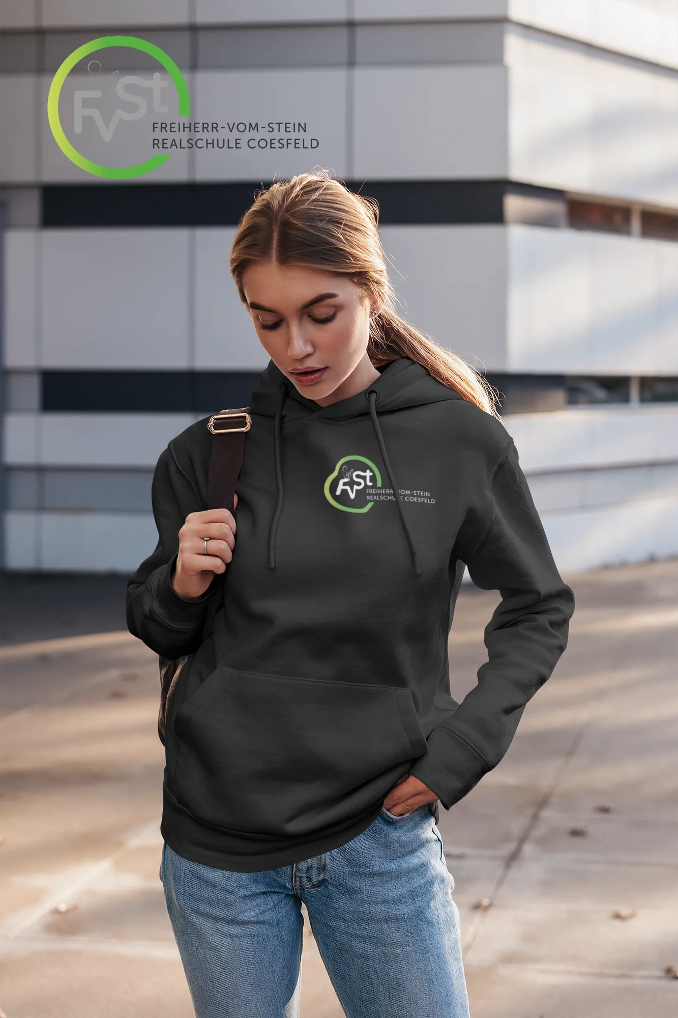 BIGTIME FVST Schul - College Hoodie schwarz