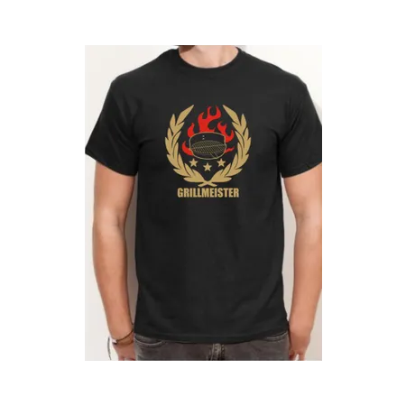 BIGTIME Grillen Grillmeister - G1 T-Shirt Herren schwarz Front #farbe_schwarz