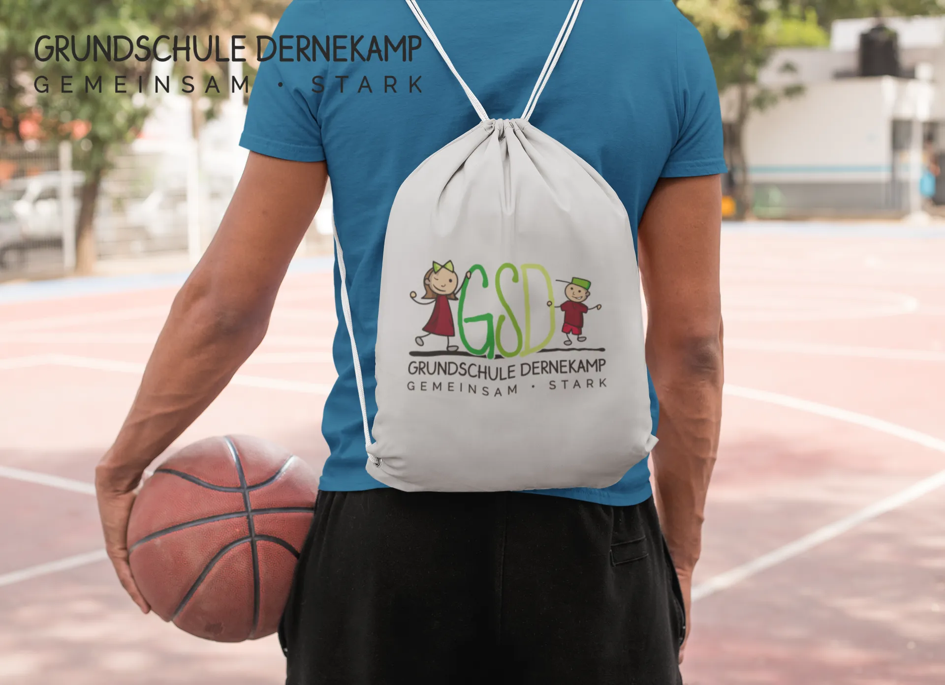 BIGTIME Grundschule Dernekamp Baumwoll-Rucksack, grau