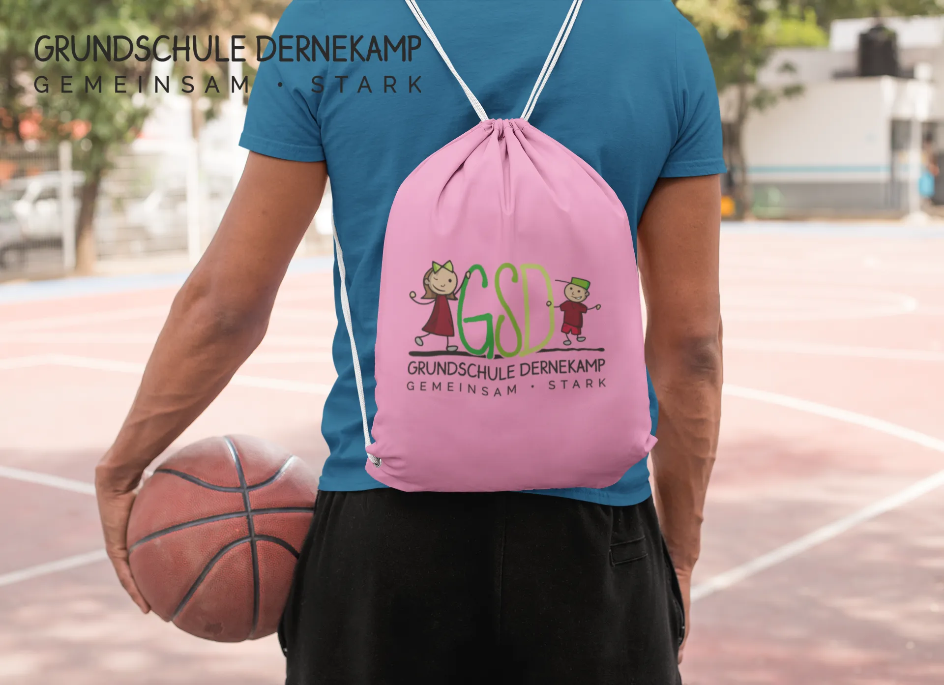 BIGTIME Grundschule Dernekamp Baumwoll-Rucksack, rosa