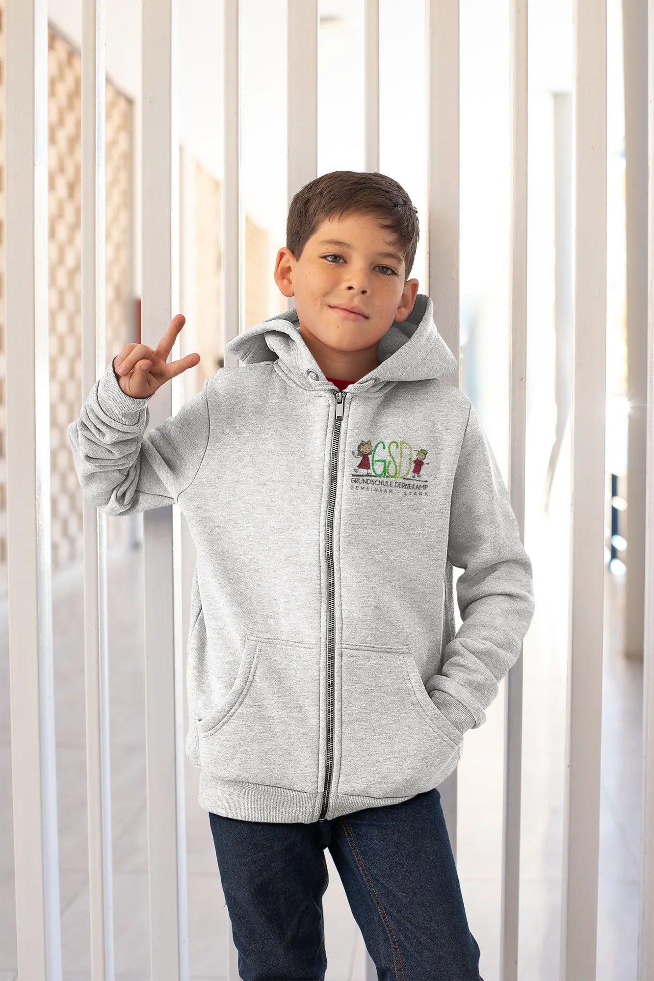 BIGTIME Grundschule Dernekamp - Sweatjacke - grau